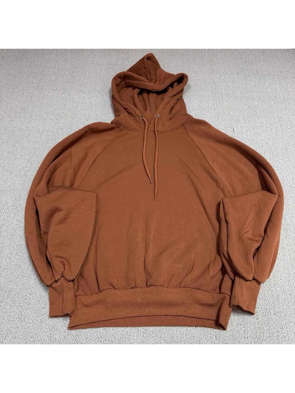 Zenana Hoodie Brown Long Sleeve Pullover Women’s Size Small